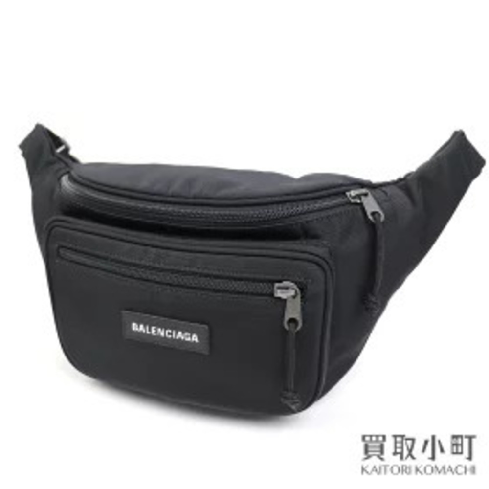 Balenciaga Explorer Belt Pack Black Canvas Crossbody Bag Waist Clutch BELTBAG